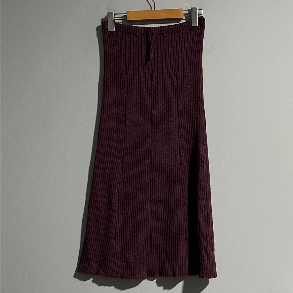 Free People FP Beach Ribbed Midi Skirt